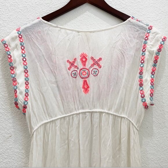 Z&L Women's Ivory Boho Duster Tassel Detail Beach Swimsuit Cover Up One Size - Picture 6 of 15